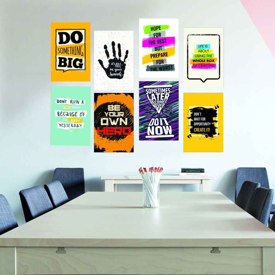 Paper Plane Design Motivational Wall Posters | Set of 10 | (12 Inch x 18 Inch) D82