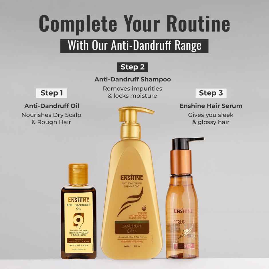 Enshine Anti-Dandruff Shampoo | Fights Flakes & Soothes Scalp | Removes Itchiness & Dryness