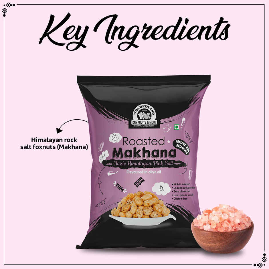 Wonderland Foods Roasted Pink Salt Flavoured Makhana