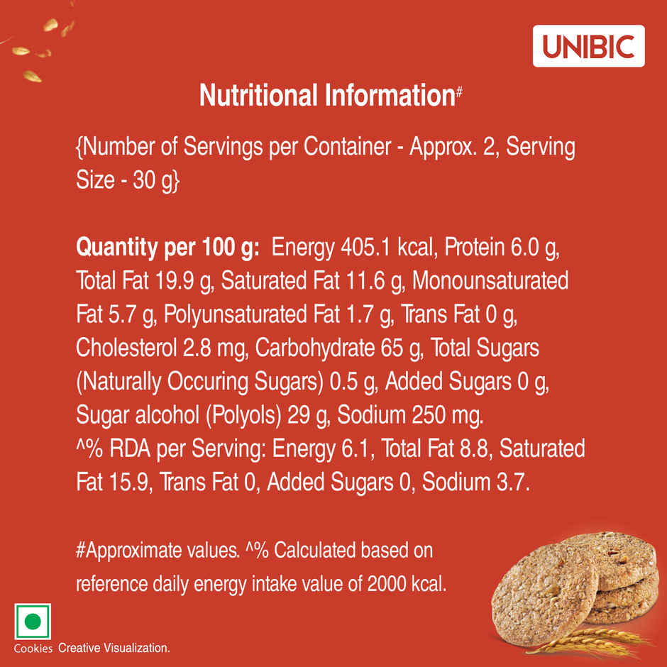 UNIBIC Sugar Free Multigrain Cookies