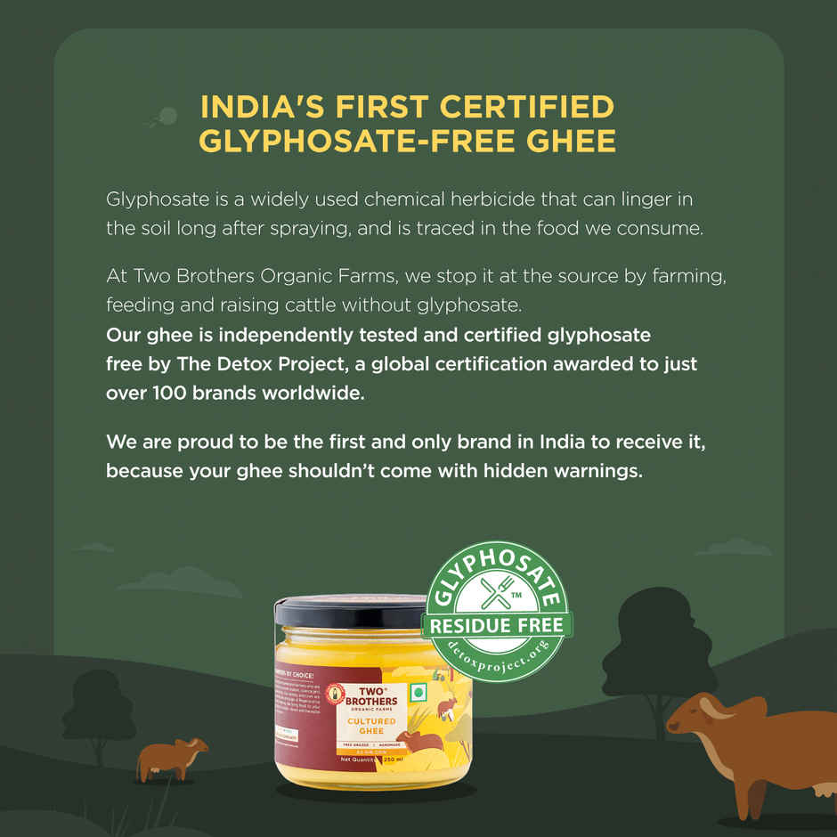 Two Brothers A2 Cow Cultured Ghee Desi Gir Cow | Jar