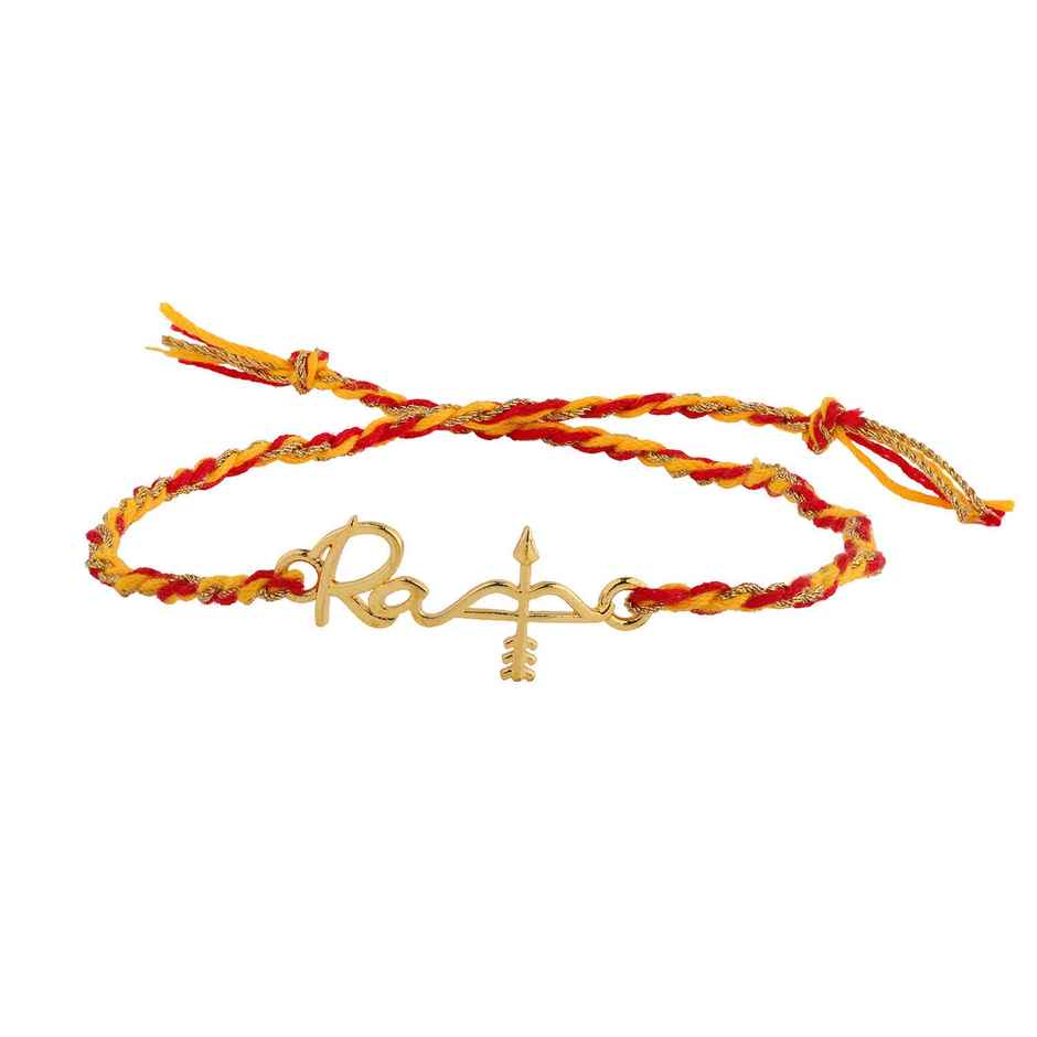 Rakhi for Brother | Shri Ram Raksha Dhanush | Religious | Includes Roli Chawal | Pack of 1 | Voylla