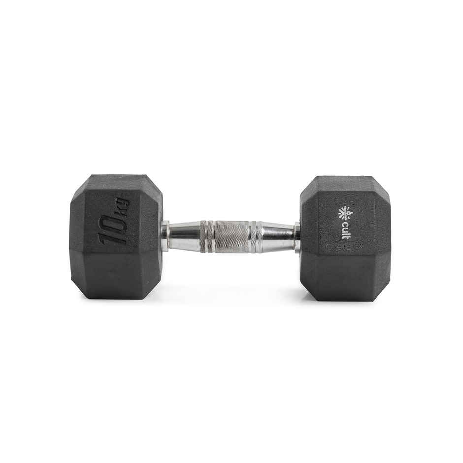 Cult Hex Dumbbell Set (10 kg x 2) | Black