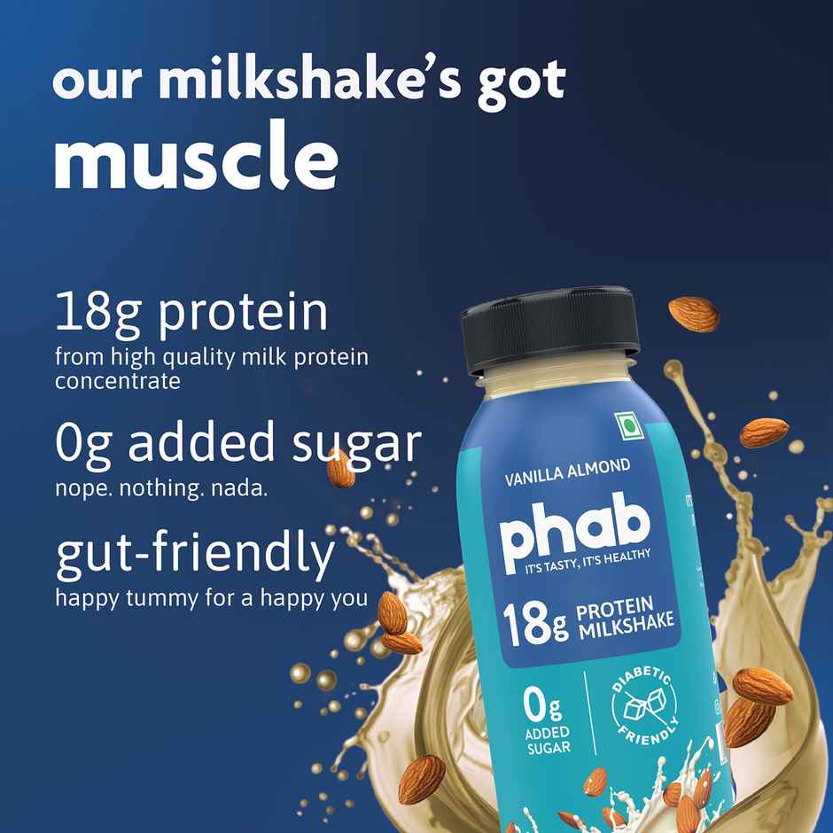 Phab 18g Protein Vanilla and Almond Milkshake Combo