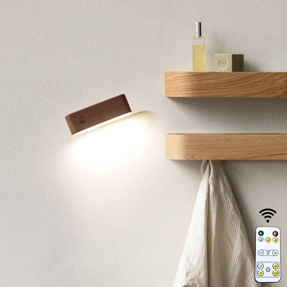 Desidiya 360� Rotating Magnetic Night Lamp,Wall & Bedside Lamp For Bedroom (Dark Brown)