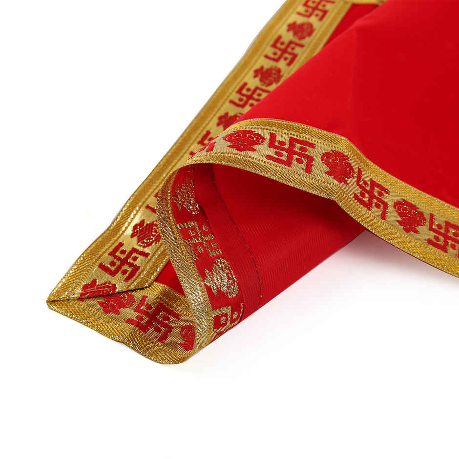 Pooja Aasan Cloth | 3 x 2 ft | Red