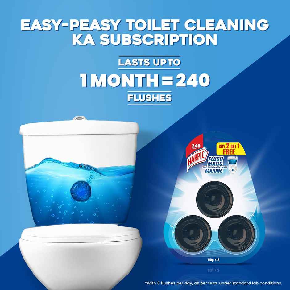 Harpic Flushmatic Marine Toilet Cleaner Blocks Combo