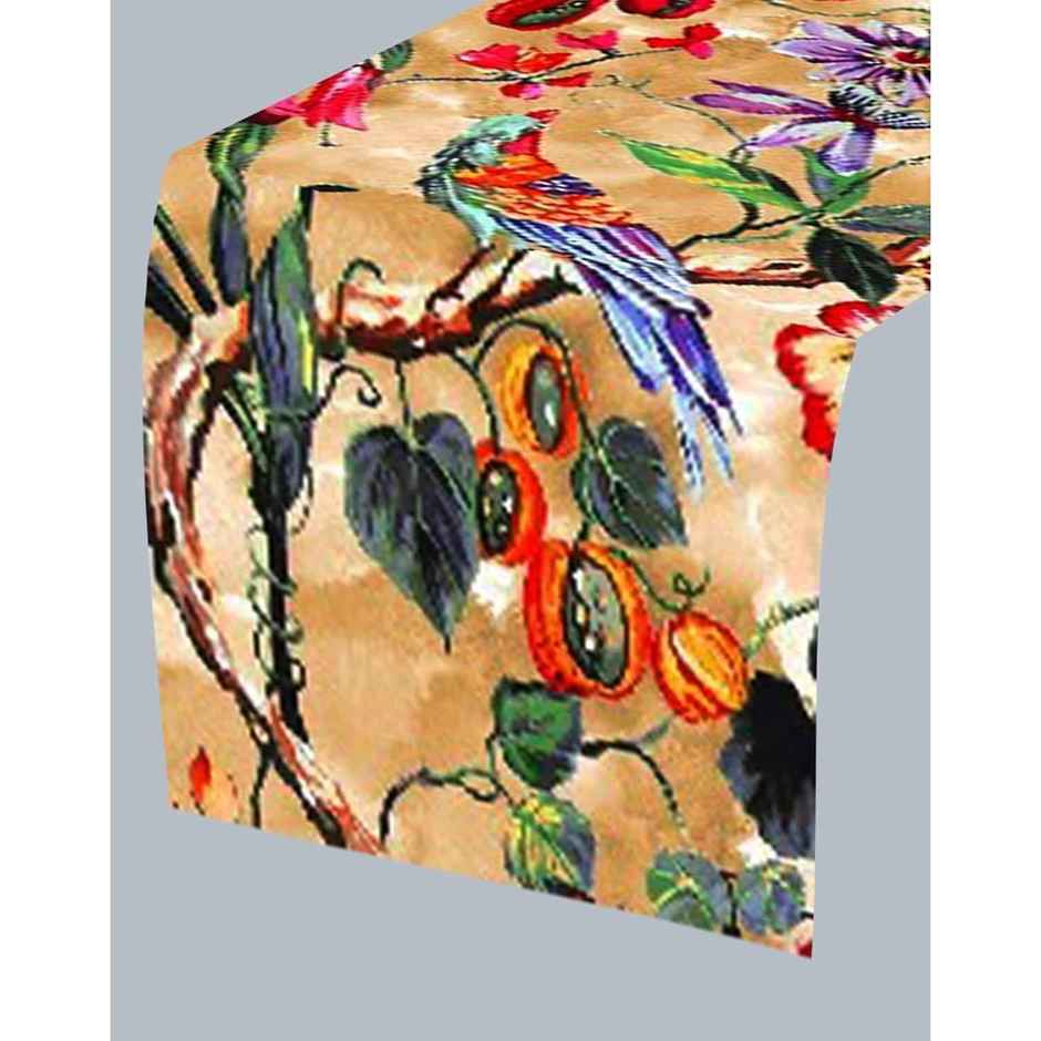 Lushomes Table Runner - Printed Peacock | Cotton | 13 x 72 inch | Rectangular