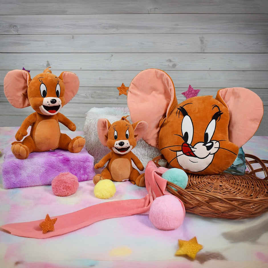 Mirada 42Cm Jerry Cushion Soft Toy - Brown