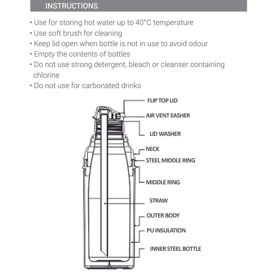 MiLiteron Kool Stunner 400 Kids Plastic Insulated Water Bottle With Straw | 404 ml | Blue