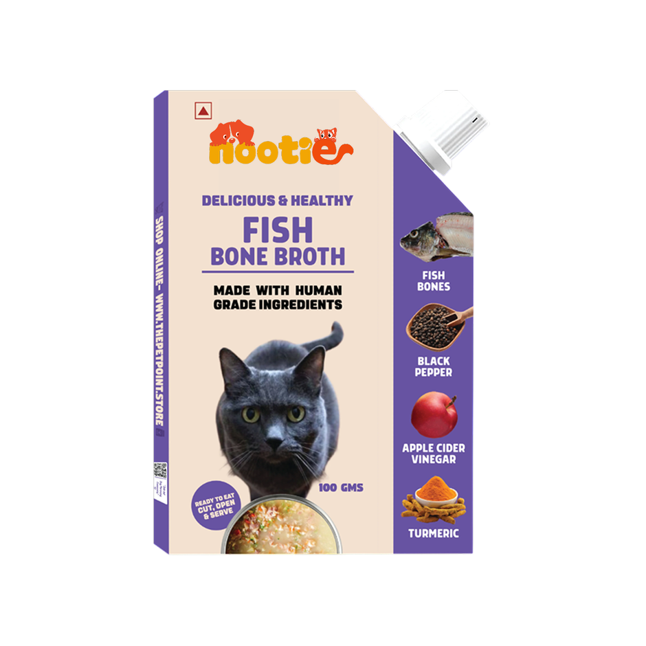 Nootie Natural Fish Broth for Dogs and Cats Nutrient Rich Hydrating Meal Topper