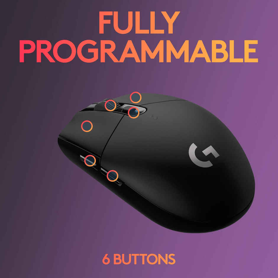 Logitech G G304 Lightspeed Wireless Gaming Mouse-Black