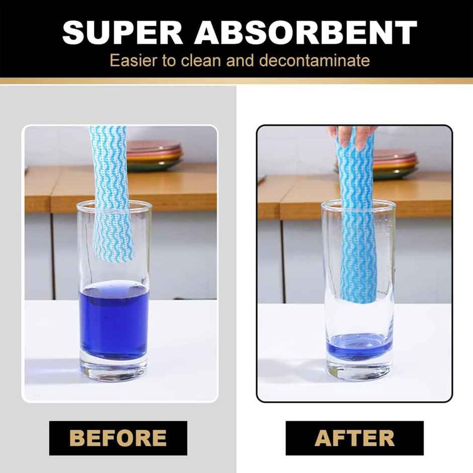 Daluci Kitchen Cleaning Towel Roll - Reusable | Washable and Super Absorbent | 1 Roll - 80 Pulls - Assorted