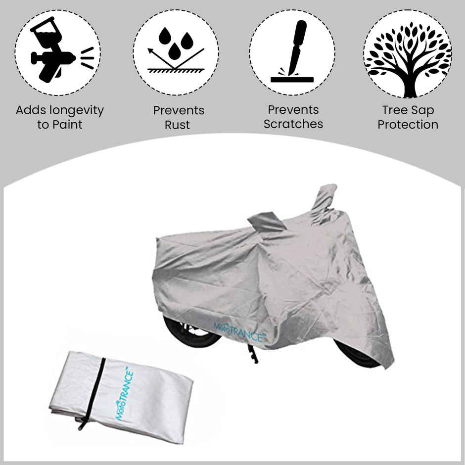 Mototrance Silver Bike Body Cover For Universal