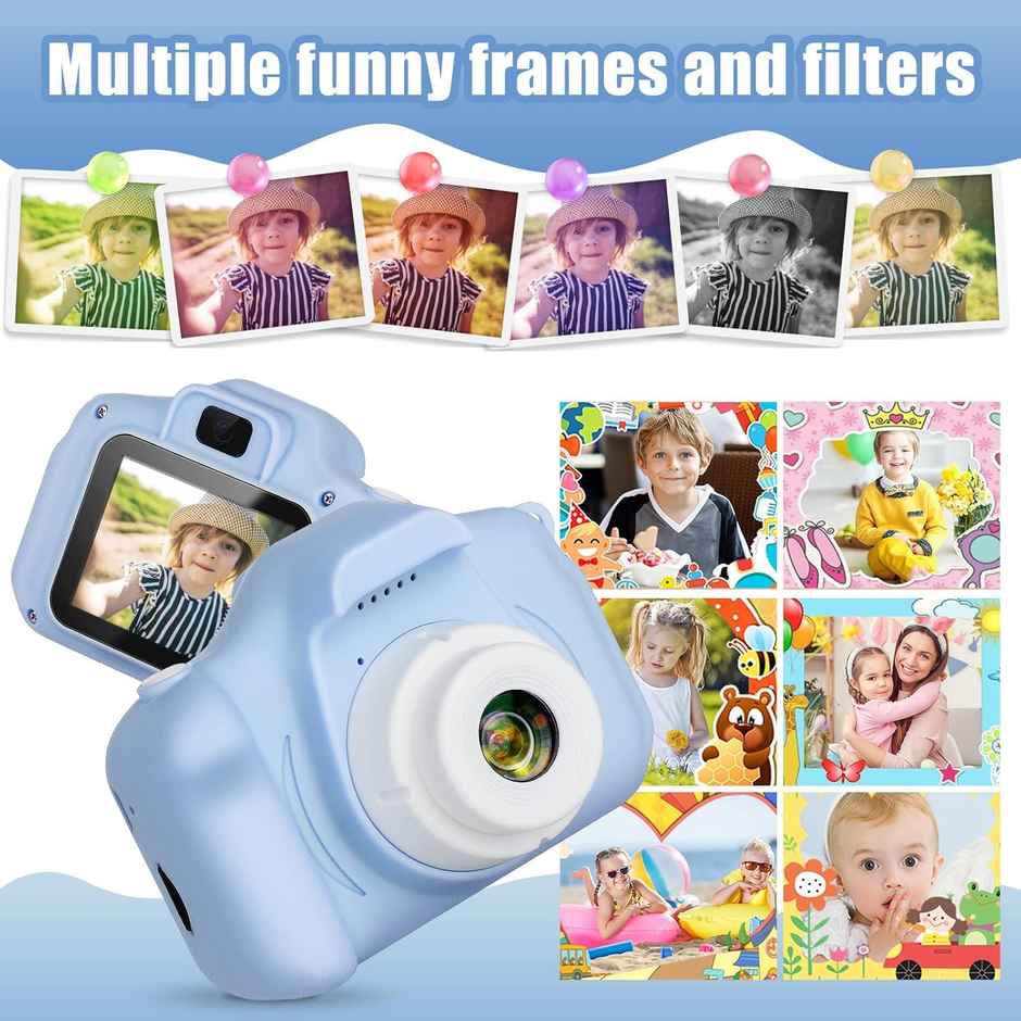 Storio Kids Digital Camera Toy | 3 MP 1080P HD Video | 2 Inch Screen | USB Rechargeable | Blue