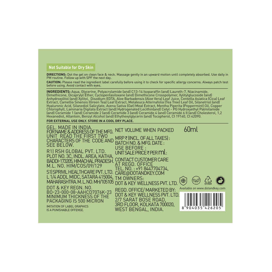 Dot & Key Cica Calming Skin Renewing Night Gel