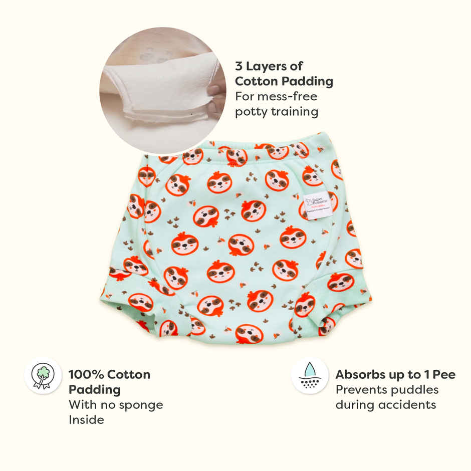 SuperBottoms Pack of 3 Potty Training Padded Underwear (1-2Y) for Mess-free Diaper free time
