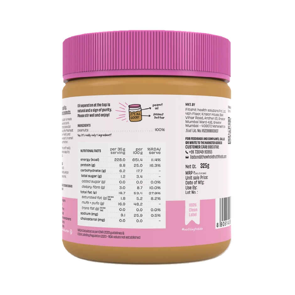 The Whole Truth No Added Sugar Peanut Butter Creamy