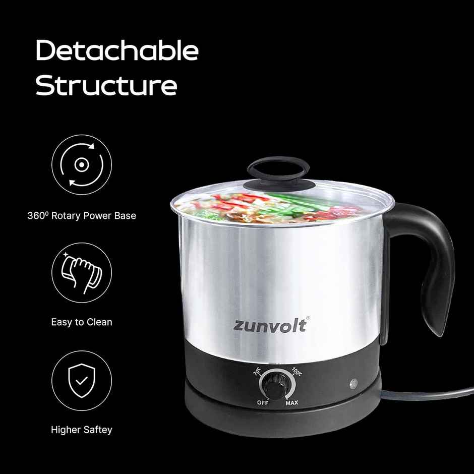 ZunVolt 1.5 L Multi Cooker Electric Kettle | 1.5 L | Stainless Steel
