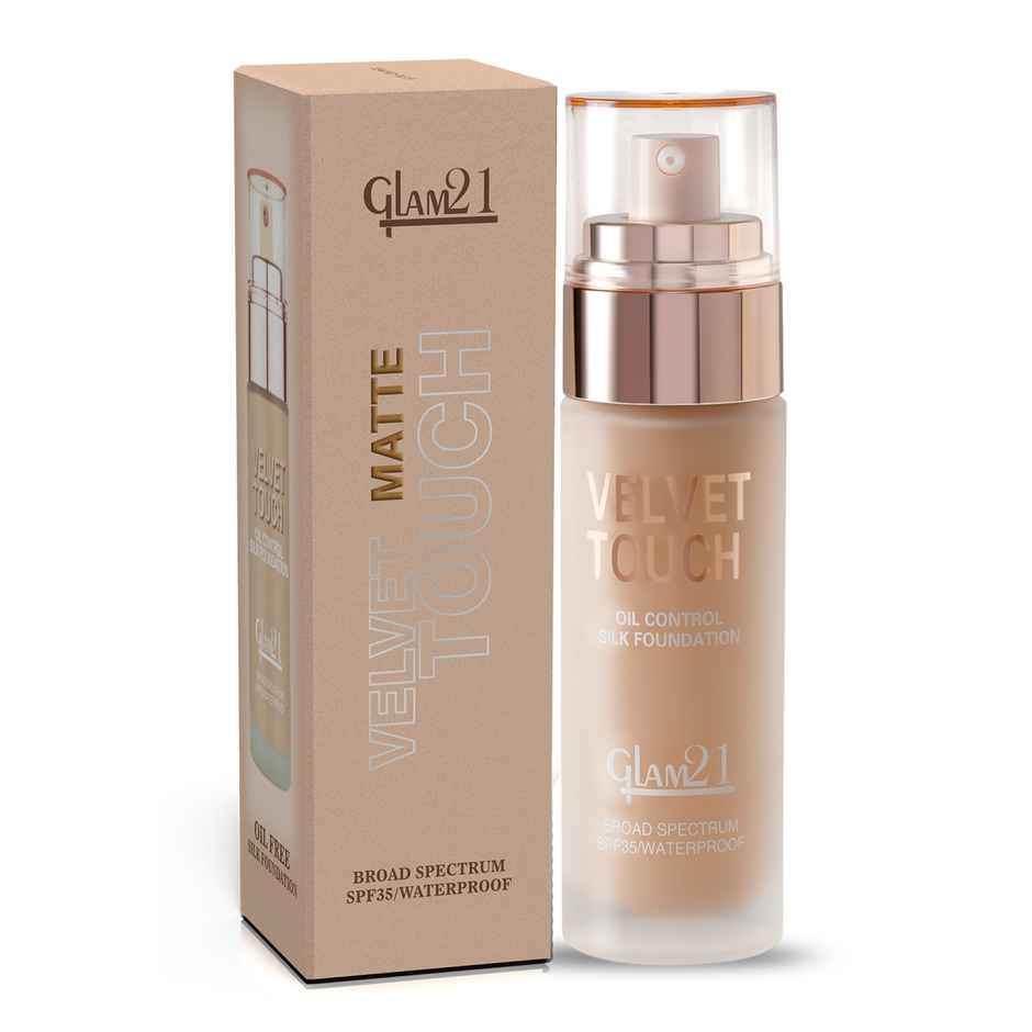 Glam21 Velvet Touch Oil Control Silk Foundation | Beige