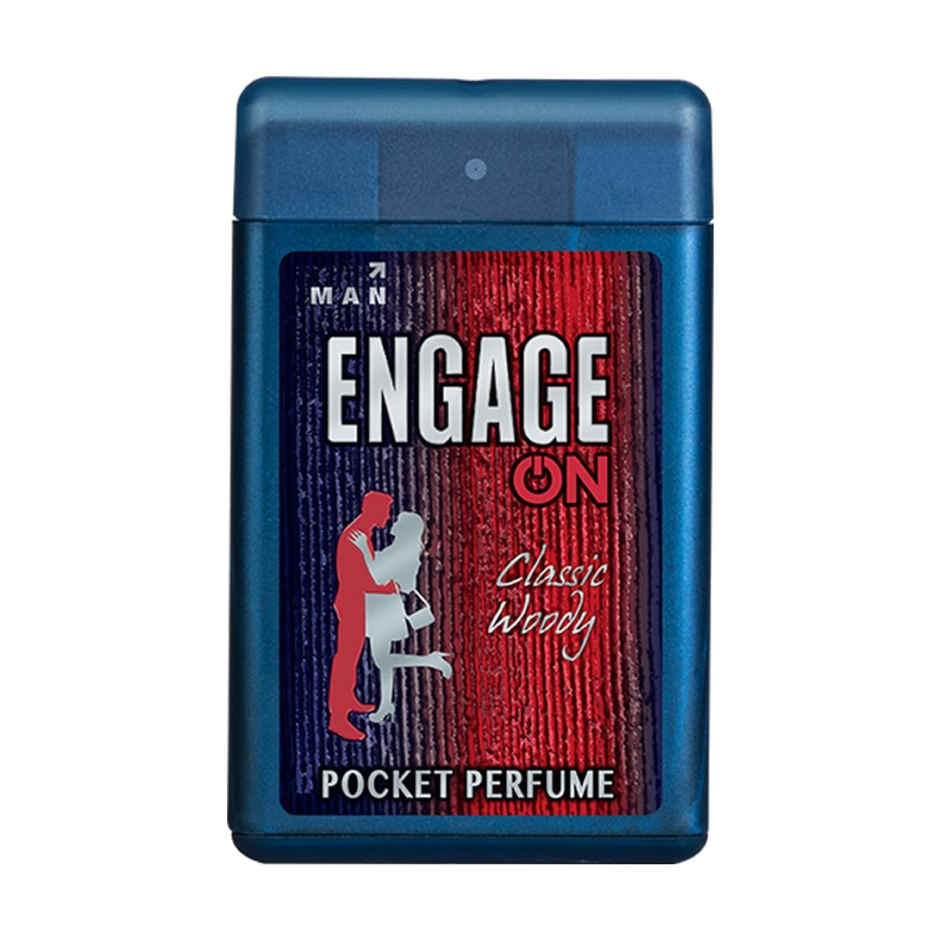 Engage On Classic Woody Pocket Perfume Men | 250 Sprays | Woody & Ambery