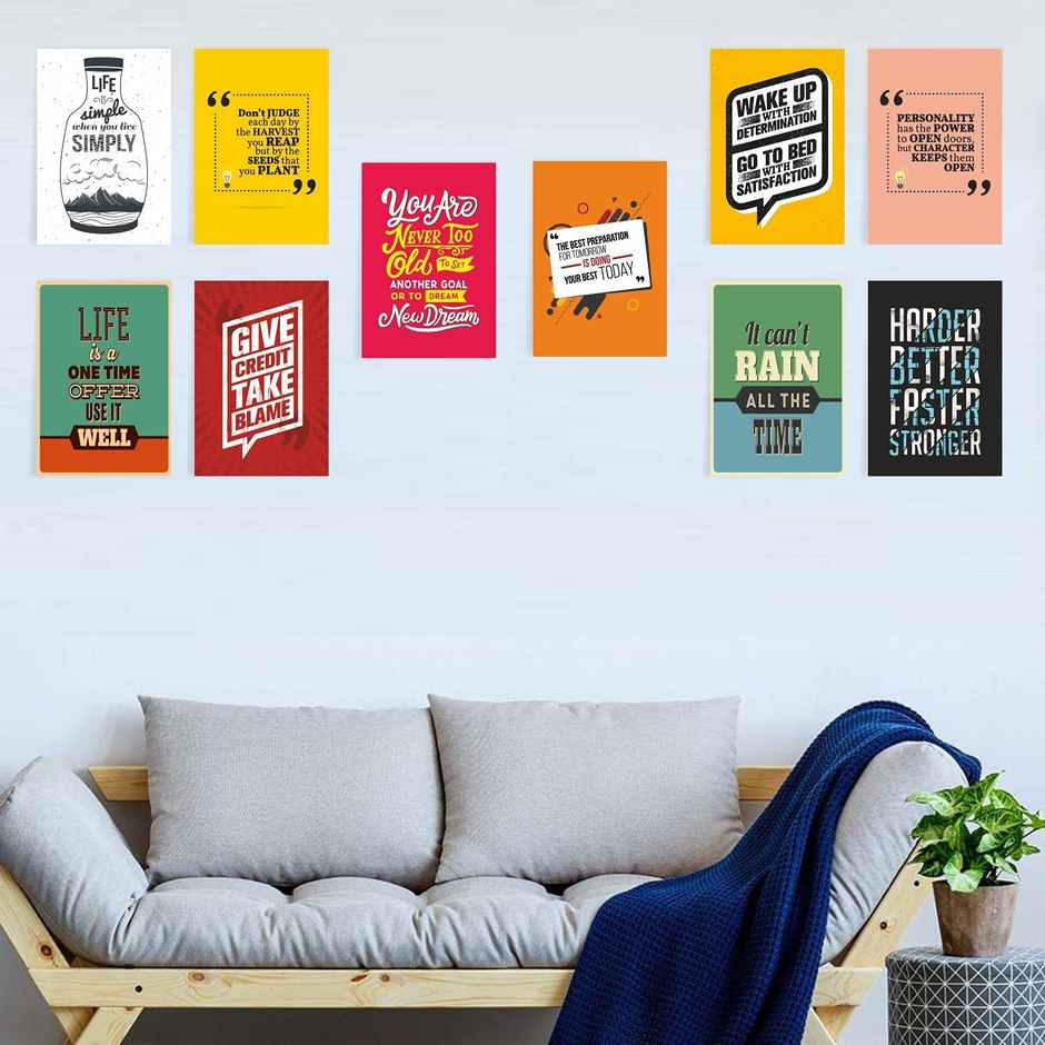 Paper Plane Design Wall Posters For Office Decor | Set of 10 | Size | 12 Inch x 18 Inch | D3