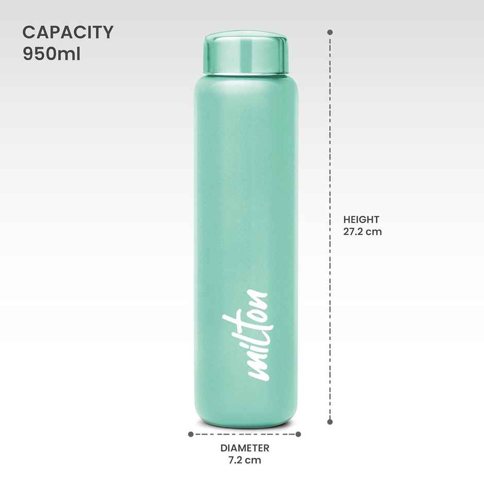 Milton Aqua 1000 Stainless Steel Water Bottle | 950 ml | Light Green