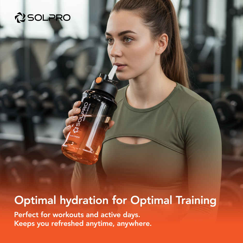 Solpro Voda Prague Sipper Water Bottle | Leakproof BPA Free for School Office Gym Travel | 1 L