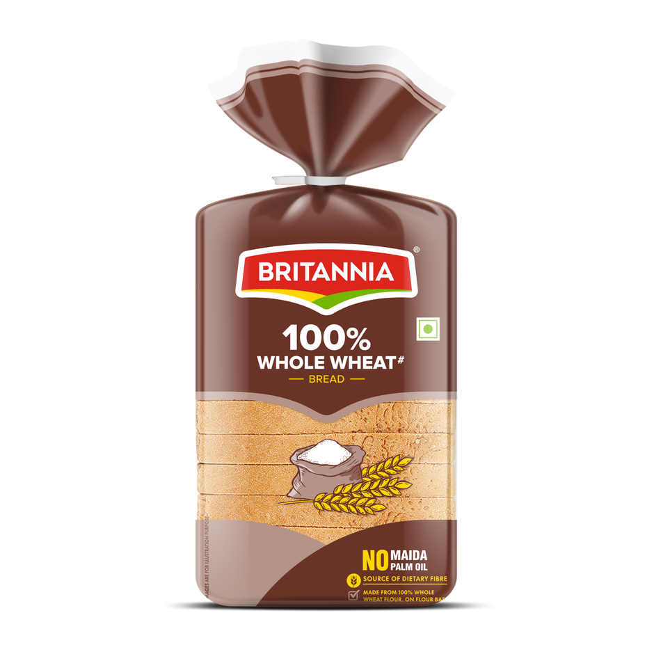 Britannia Pure Whole Wheat Bread (No Maida)