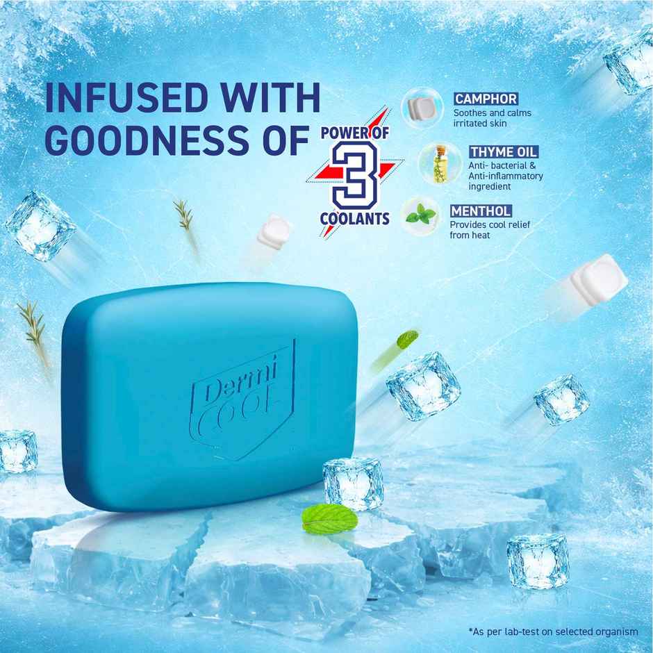 Dermicool Soap With The Power Of 3 Coolants - Camphor, Menthol, Thyme Oil