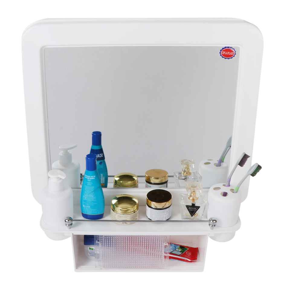 Cipla Plast Strong & Heavy Square D�cor Designer Mirror - White