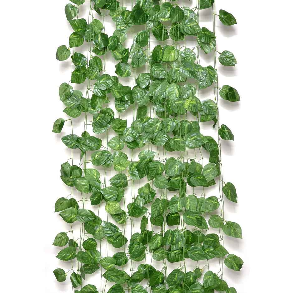 Go Hooked Artificial Plant Leaf Creepers | 8 Creepers 30 Leaves In 1 Creeper | 6 Foot Each | 8 Pack