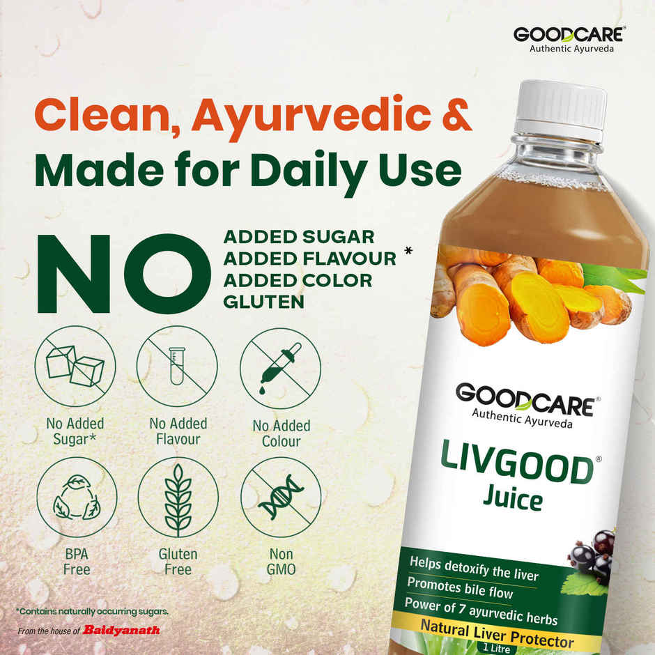 Goodcare Liv Good Juice Power Of 7 Ayurvedic Herbs Helps Detoxify Liver & Strengthens Liver Tissue