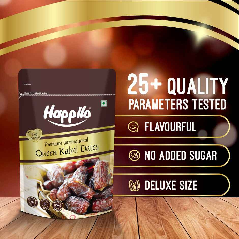 Happilo Premium Queen Kalmi Dates|Naturally Sweet Khajur|No Added Sugar