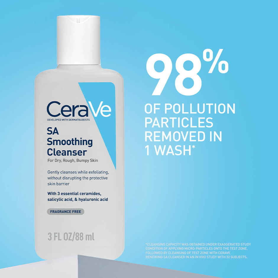 CeraVe SA Smoothing Cleanser For Dry Rough & Bumpy Skin | Face wash with Salicylic Acid & Ceramides