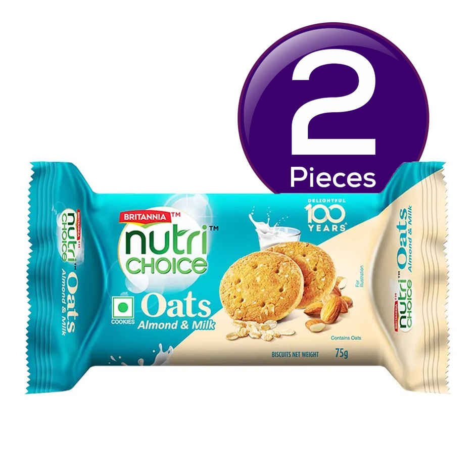 Britannia Nutrichoice Almond and Oats Milk Biscuits |  Combo