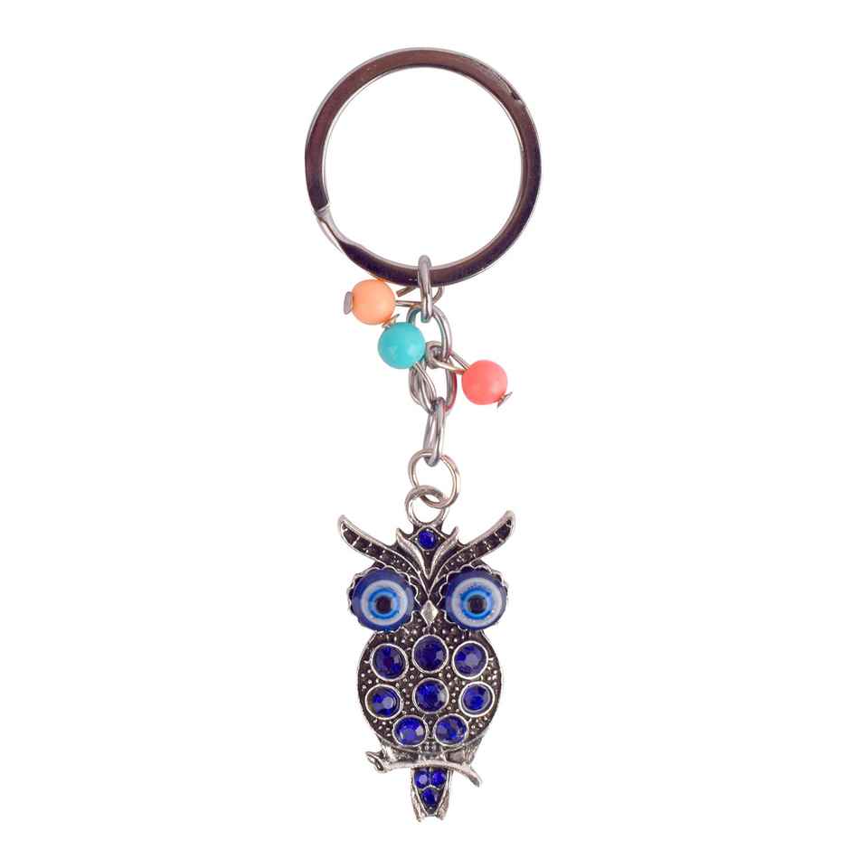 Satvik Evil Eye & Owl Keychain