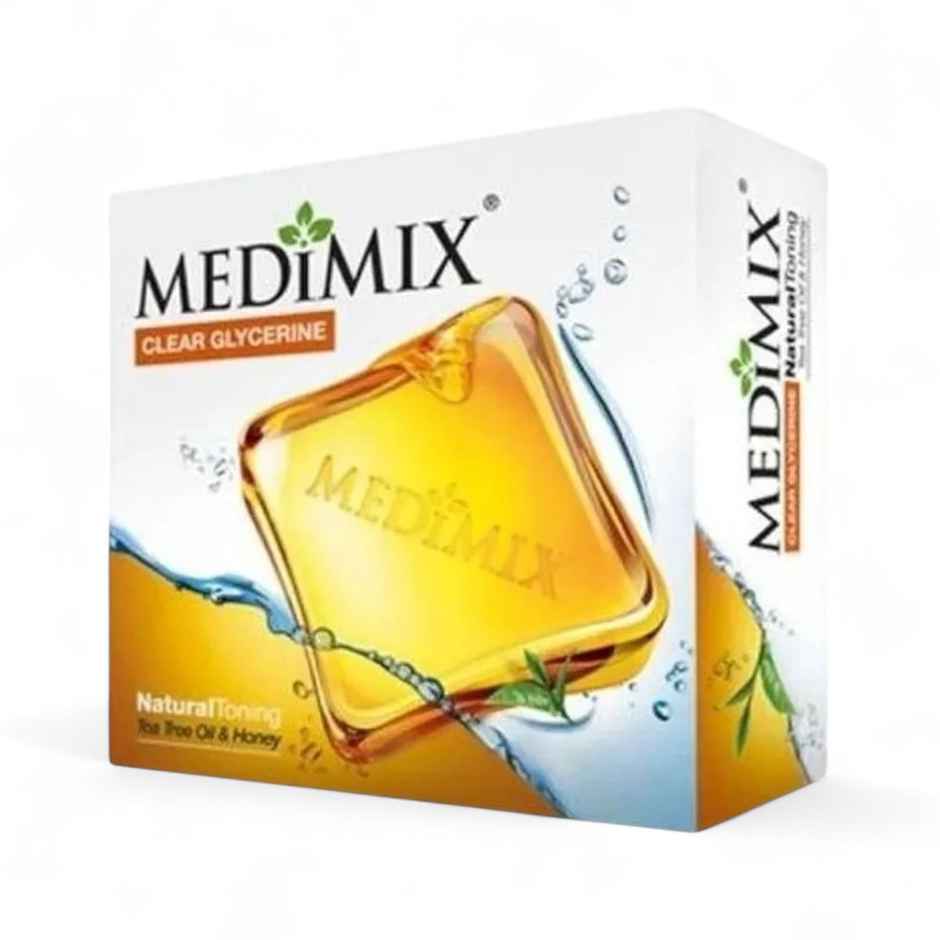 Medimix Clear Glycerine Natural Toning Bathing Soap with Tea Tree Oil & Honey