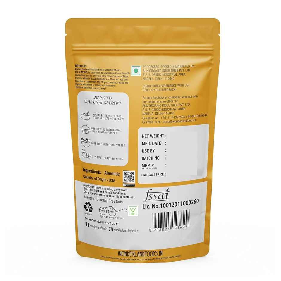 Wonderland Foods California Almonds (NP Badam)
