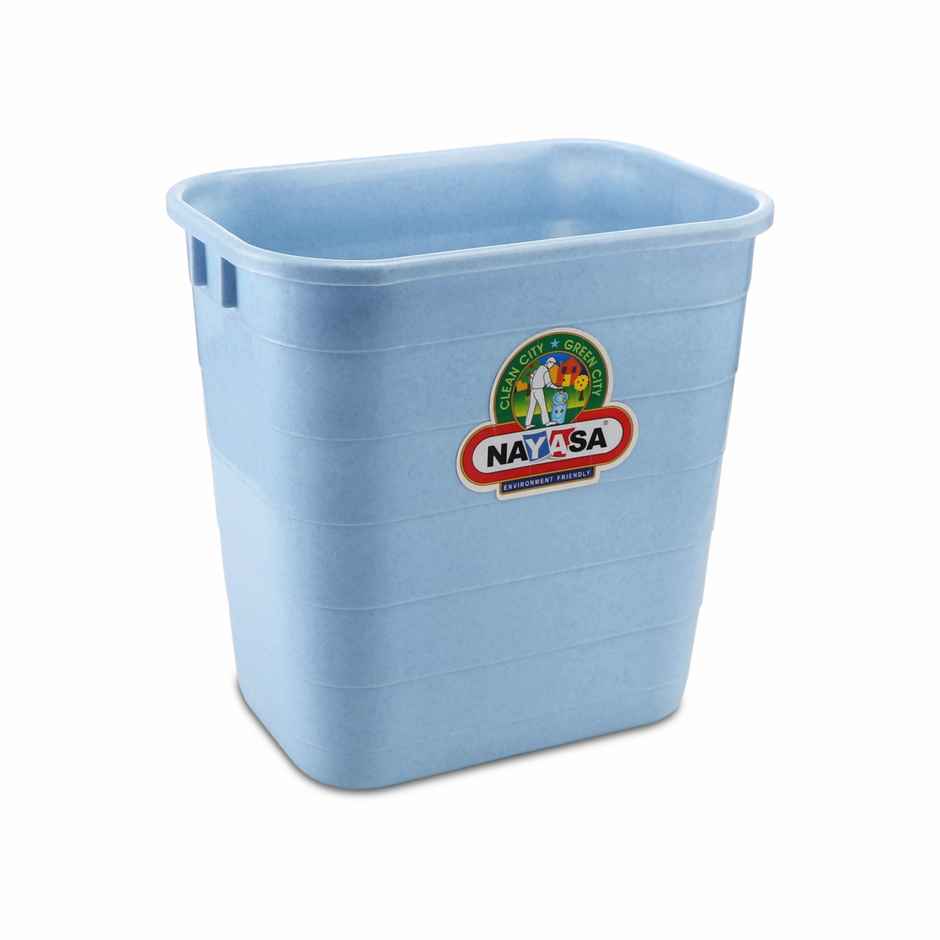 Nayasa Waste Paper Open Top Dustbin Durable Plastic Garbage Bin | Blue