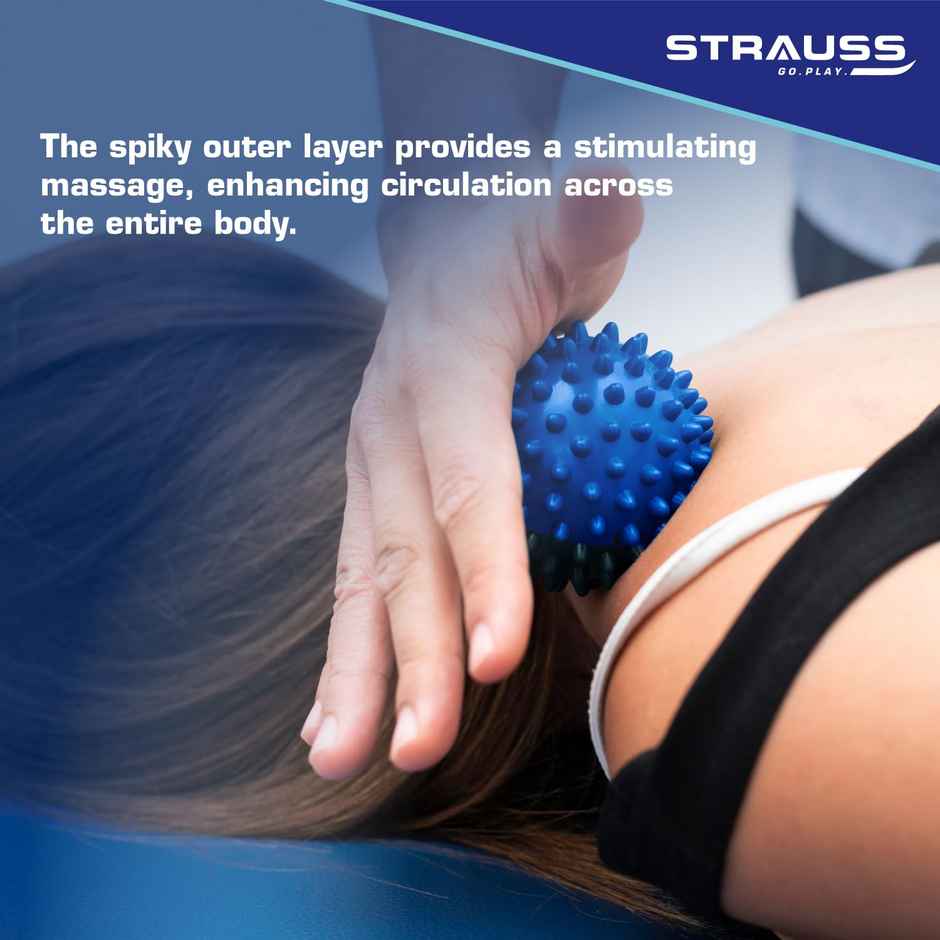 Strauss Acupressure Massage Ball | 3.5 Inches | Blue