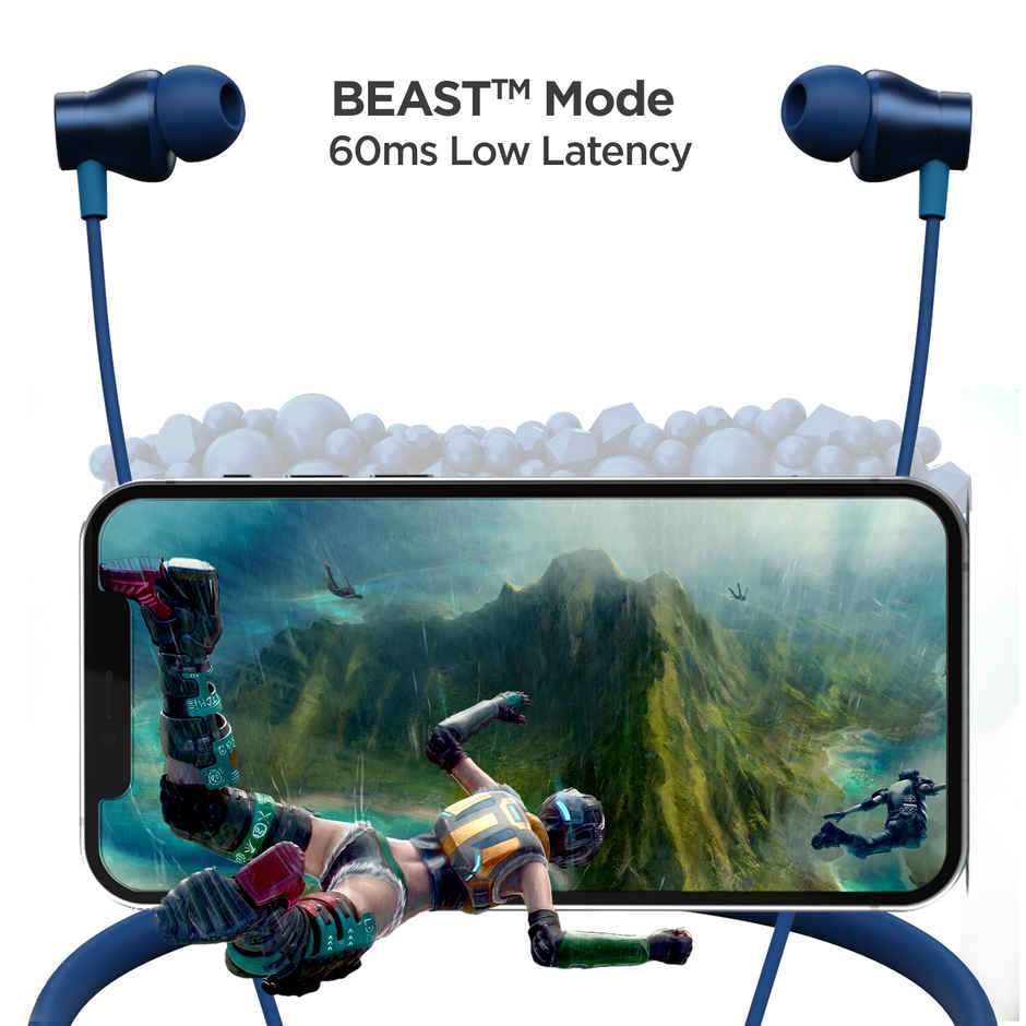 boAt Rockerz 255 Arc BT Neckband w/ 30H Playtime, BEAST Mode & ASAP Charge (Wave Blue)