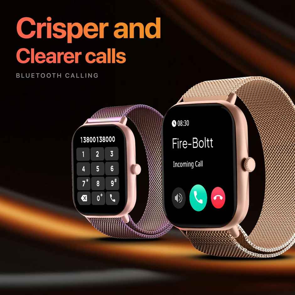 Fire-Boltt Ninja Call Pro Max Ultra 2.01 TFT BT Calling Stainless Steel Smart Watch - Gold SS