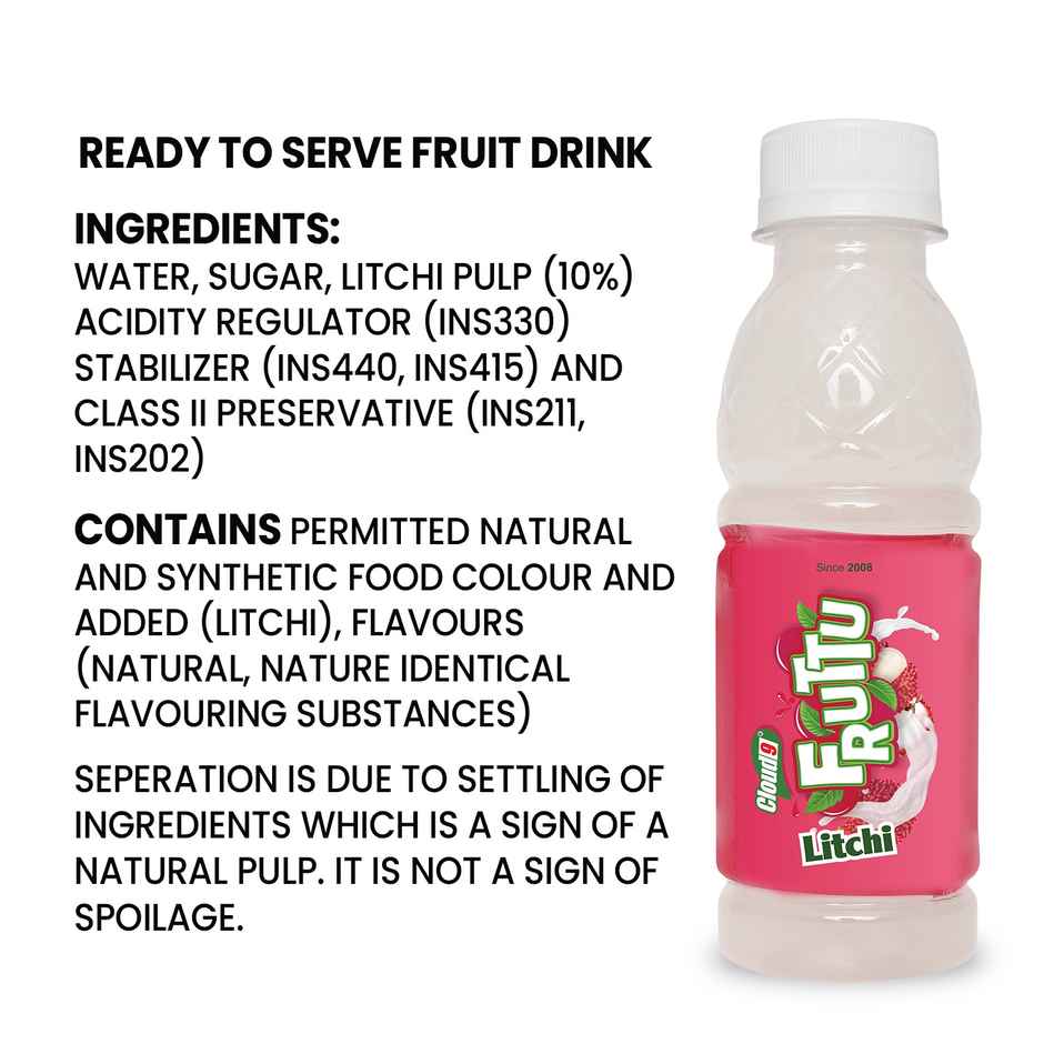 Cloud9 Fruttu Litchi Soft Drink