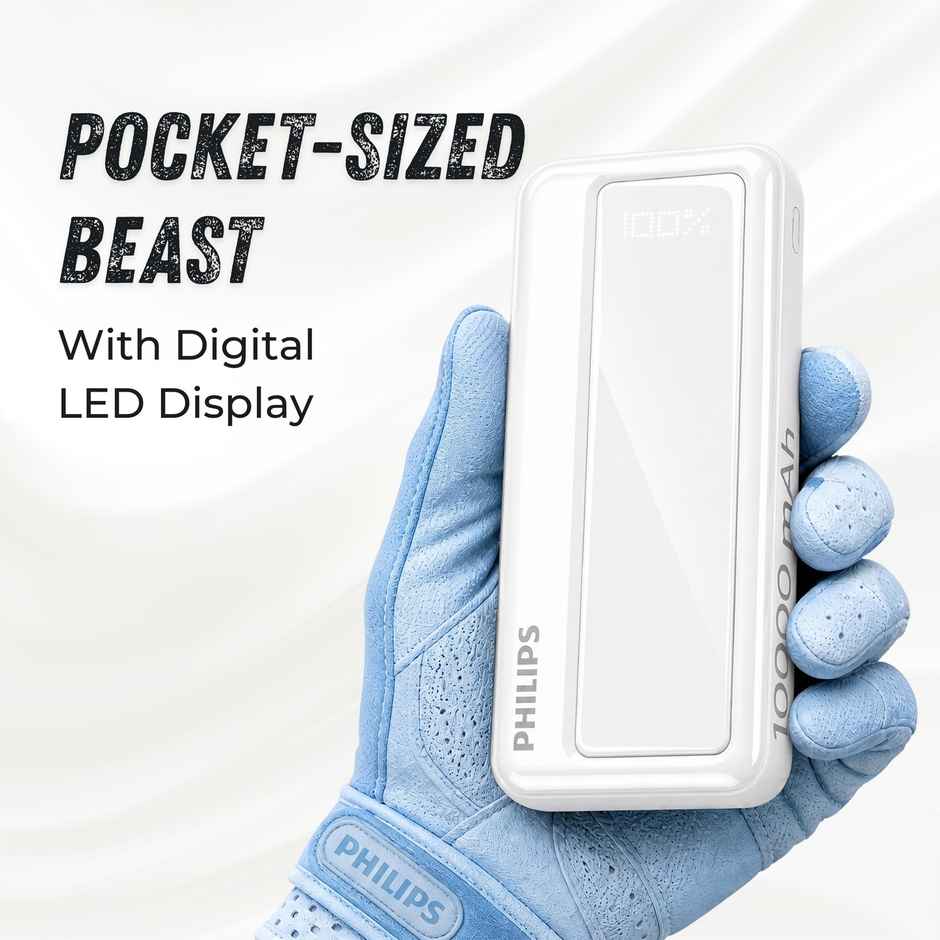 Philips DLP1711NW/94 10000mAh 22.5W Max Fast Charging Power Bank with Digital LED Display