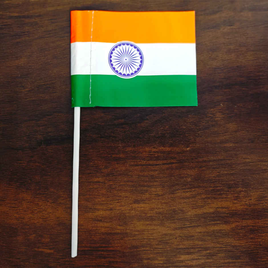 Indian National Paper Flag | Pack of 5 | Handheld Flags | House Of Festivals