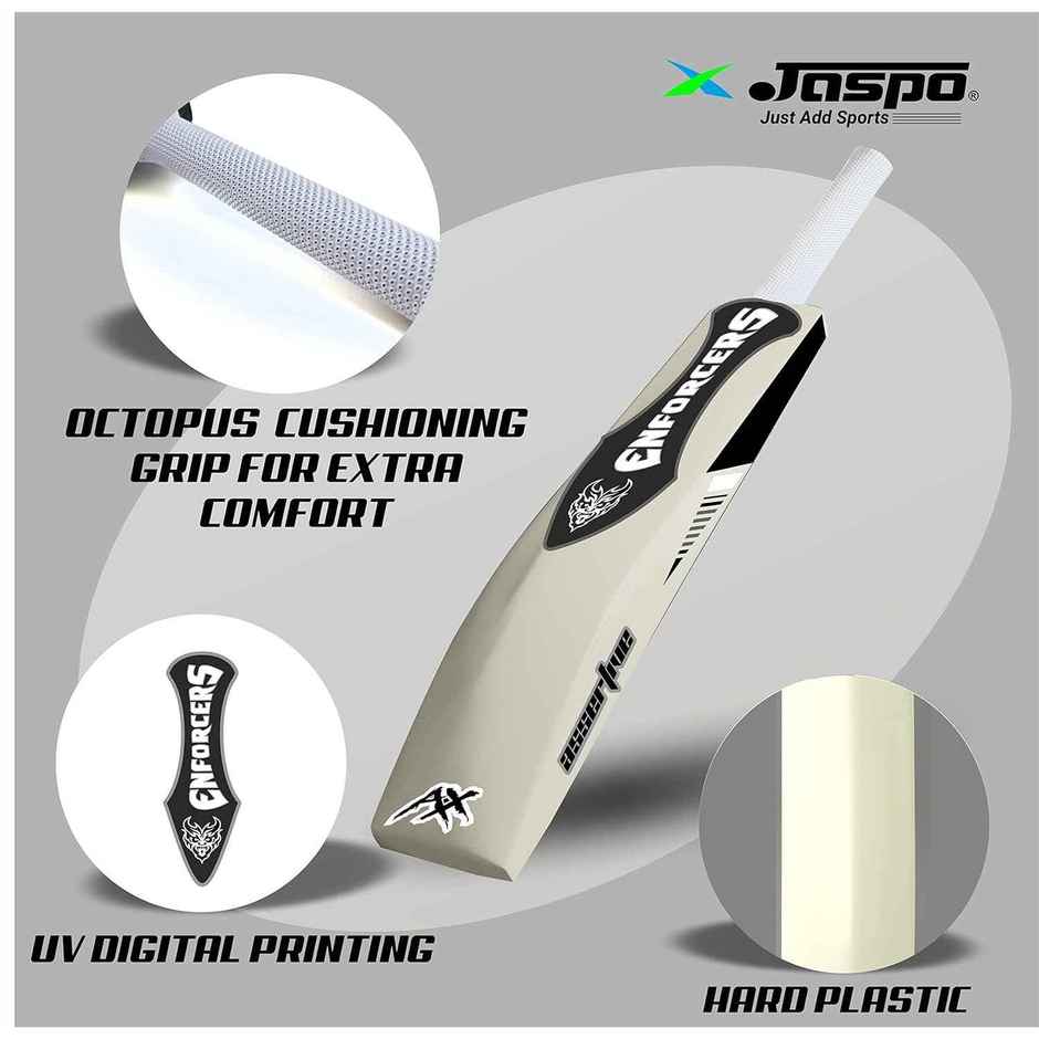 Jaspo 7 Enforcers Plastic Tennis Cricket Bat, Full Size (34 x 4.5 Inches), Heavy Duty