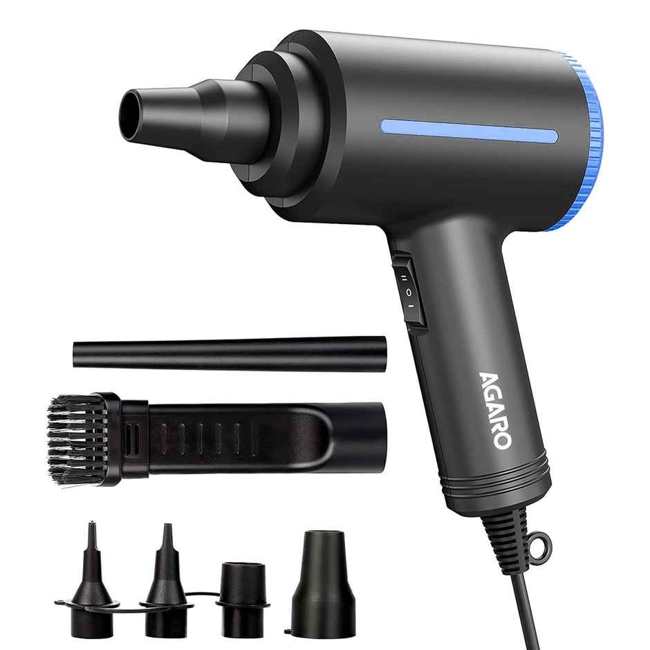 AGARO Compressed AD1719 Air Duster, Air Blower, 48000 RPM, Variable Speed, Copper Motor, Black