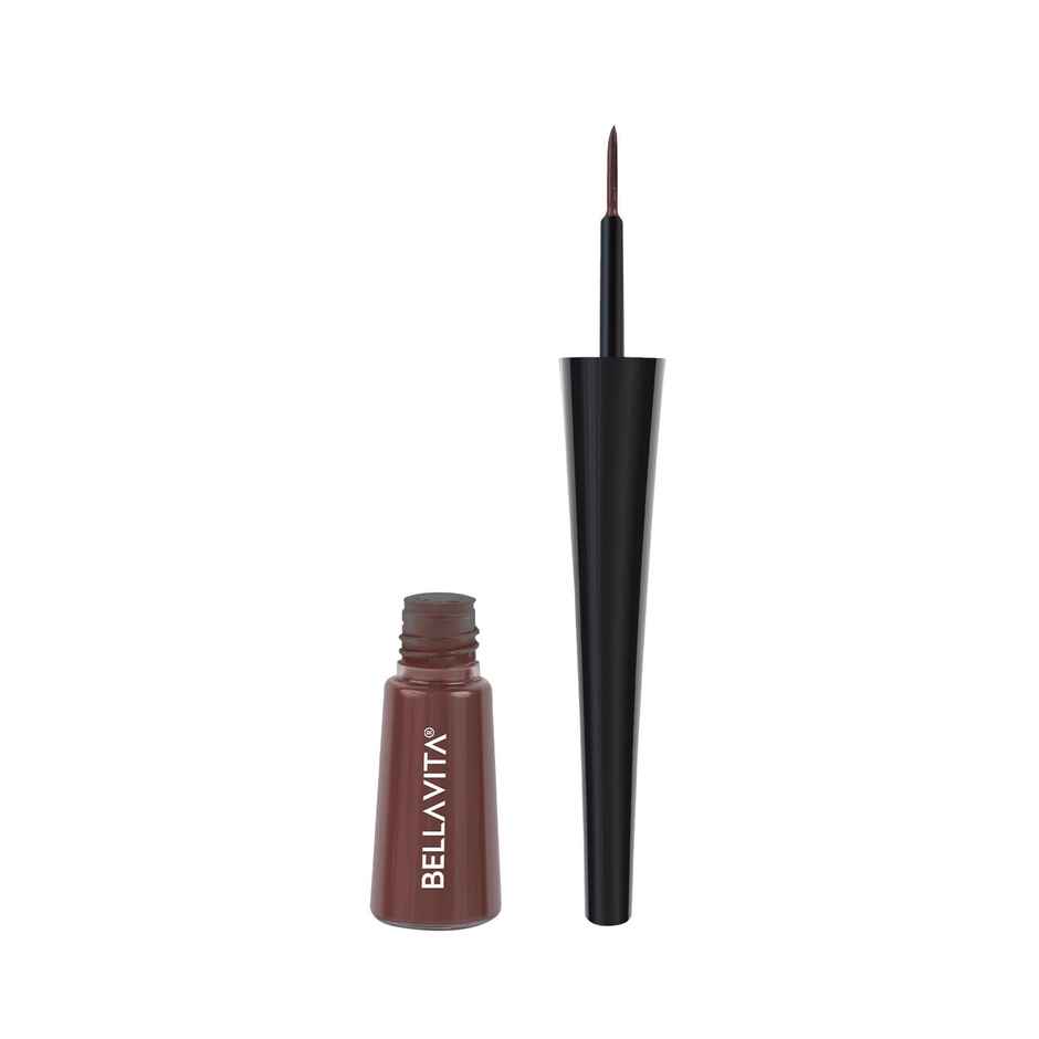 Bellavita Intense Drama Waterproof Eyeliner, Brown, Matte Finish, Smudge-Proof
