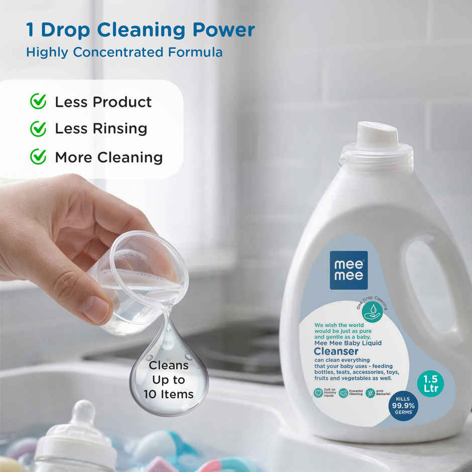 Mee Mee Baby Liquid Cleanser for Bottles | Nipples | Accessories | Toys | Fruits & Vegetables